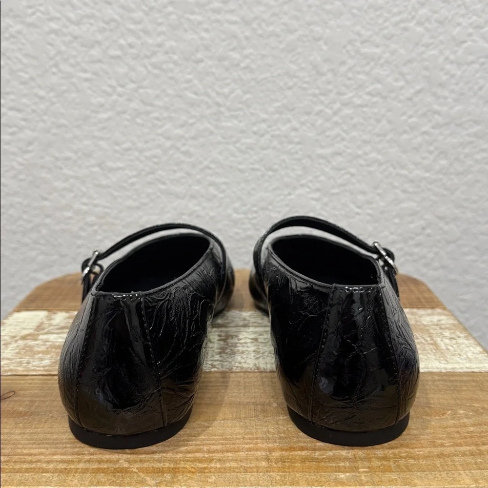 Katy Perry The Evie Black Patent Crinkle Mary Janes Size 9 - Picture 6 of 7